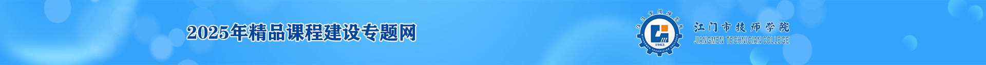 2025年精品课程建设专题网