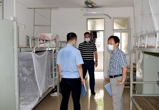 市检查验收组到江门市技师学院检查学生返校疫情防控准备工作